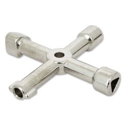 Chiave contatore universale a croce Cromo lucido 6200 90