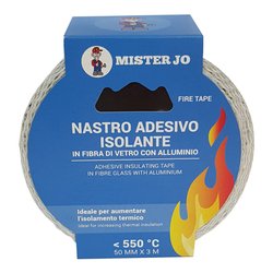 Nastro alte temperature isolante 5cm x 3m FIRE TAPE Alluminio 6700 8