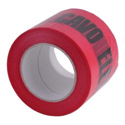 Nastro segnaletico non adesivo Attenzione Cavo Elettrico 10cm x 200m PRINT Rosso 250 8
