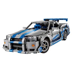 Image of Auto Nissan Skyline GT-R (R34) 2 Fast 2 Furious ( 1410 pz ) TECHNIC 18a+ 42210 cod094