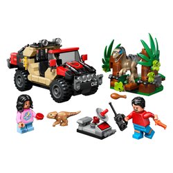 Image of Fuga dal Raptor sul fuoristrada ( 285 pz ) JURASSIC WORLD 6a+ 76972 cod094