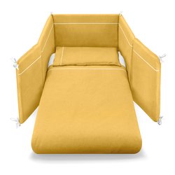 Piumone lettino set 3 pz per evolutivo TRANSFORMER Ocra 0687Tram