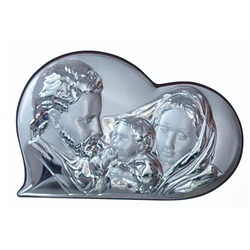 Icona Argento Cuore (13x8cm) SACRA FAMIGLIA 025 12
