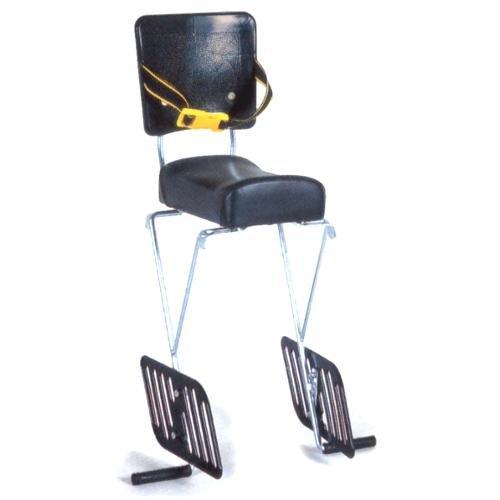 Seggiolino bici posteriore per portapacchii 117/A max 22 Kg Cromo e Nero CSS018