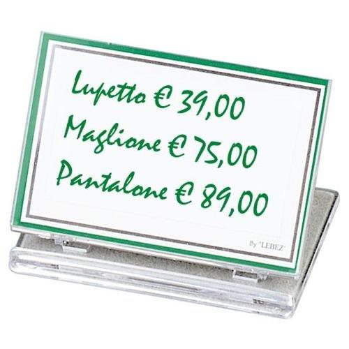 Targhetta pieghevole (8x5,5 cm) Trasparente 50978