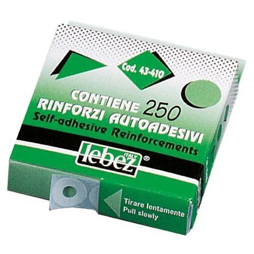 Set rinforzi fogli anelli autoadesivi 250 pz su nastro distributore  Bianco 43 410