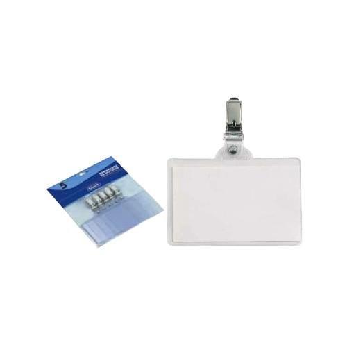 Targhetta porta nome 5 pz (11x7cm) Trasparente 100460581