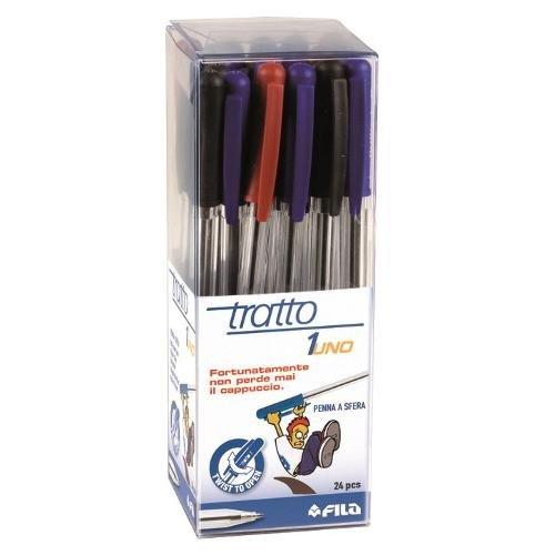 Set penne a sfera apertura rotazione 24 pz tratto Medio - 0,5 mm Nero, blu, e rosso 821200