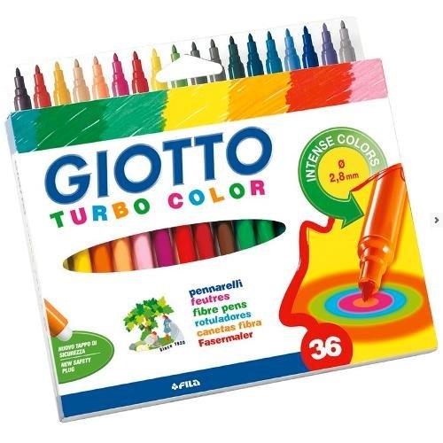 Pennarelli standard da disegno 36 pz Turbocolor GIOTTO colori assortiti 069592