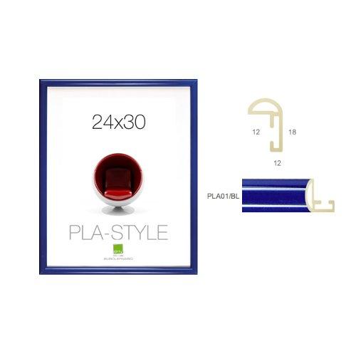 Cornice plastica (24x30cm) BASIC PLA STYLE Blu lucido PLA01 BL 09
