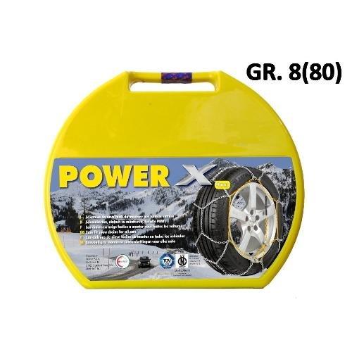 Catene neve romboidali per autovetture 9 mm POWER X Gr. 8 (80) NPW1080