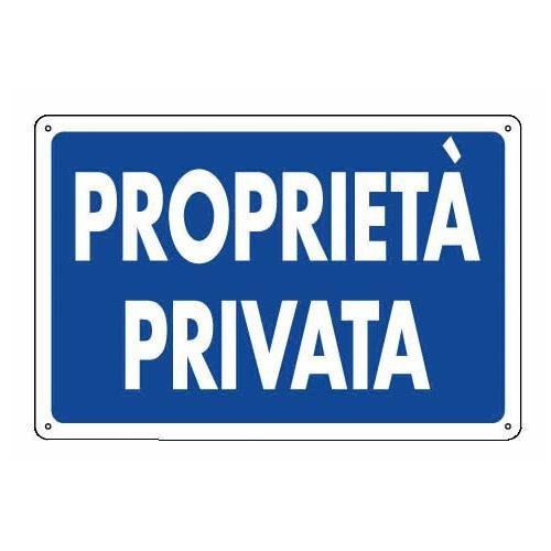 Cartello segnaletico proprieta' privata (20x30 cm) 0085823 00
