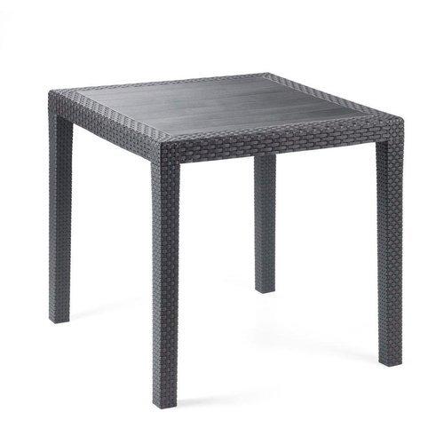 Tavolo da esterno polipropilene KING King Fisso Antracite (79x79x72cm) KIN032AN