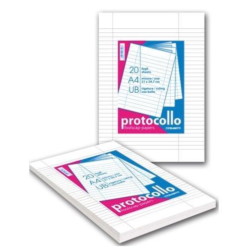 Fogli protocollo uso bollo A4 Bianco 1295 20 fg