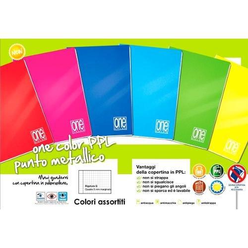 Quaderno quadretti 5,0 mm con margine (Q) A4 ONE COLOR 55756