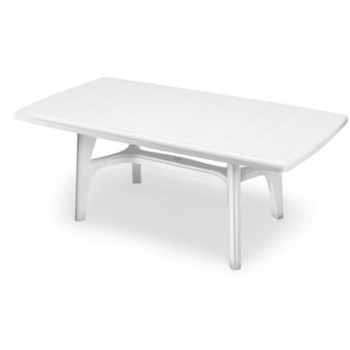 Tavolo da esterno resina Fisso Bianco (180x95x73cm) 957