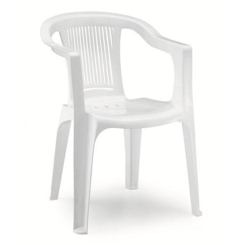 Sedia con braccioli resina SUPER GIADA Bianco 1235