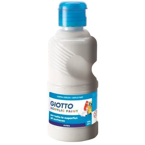 Tempera GIOTTO Acrylic Paint Bianco Flacone 250 ml con tappo dosatore 534001