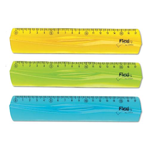 Riga disegno plastica (17cm) FLEXY assortito 118