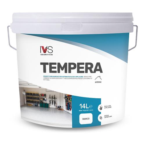 Idropittura per muro Tempera Bianco opaco 14 lt FI5465K00511MS