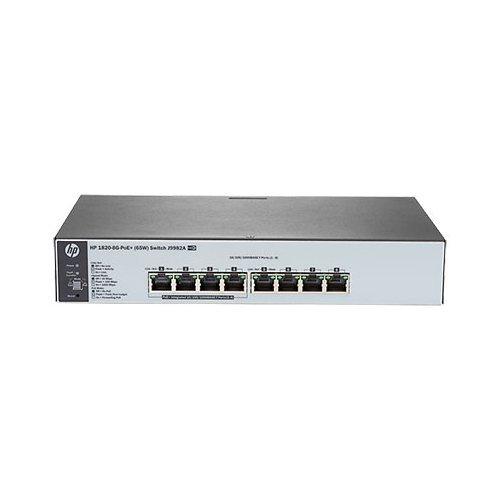 Switch di rete 8 porte OFFICECONNECT 1820 8G PoE+ PoE+ Black e Silver J9982A Gigabit (1000Base-TX)