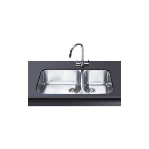 Lavello 1 vasca e mezza (84x40cm) ALBA Inox Spazzolato UM4530