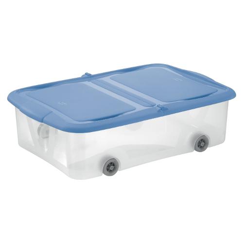 Contenitore (25Lt) sottoletto con ruote STOCK BOX Azzurro 8035298AS1