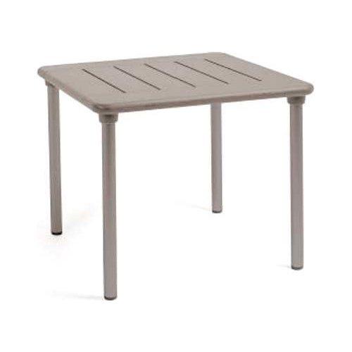 Tavolo impilabile alluminio MAESTRALE Fisso Tortora (90x90x75cm) 42059 10 000