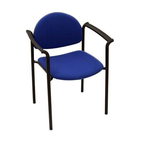 Sedia Sala d'attesa Cromo nero e Misurina blu