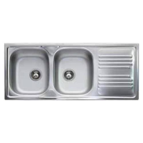 Lavello 2 vasche (116x50cm) ATMOSFERA Inox Prelucidato TM1162IRPC