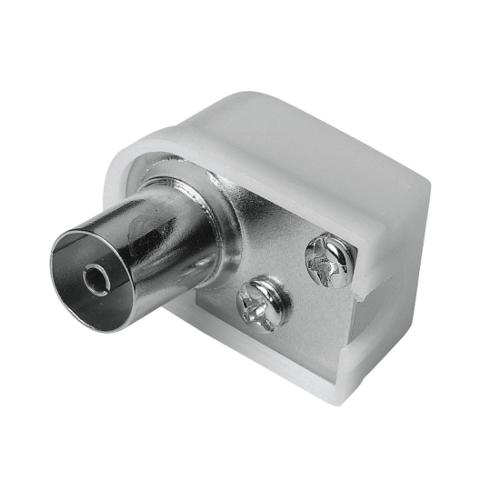 Connettore antenna Presa antenna angolare F 75 Ohm White 7122480
