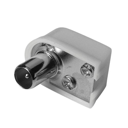 Connettore antenna Spina antenna angolare M 75 Ohm White 7122479