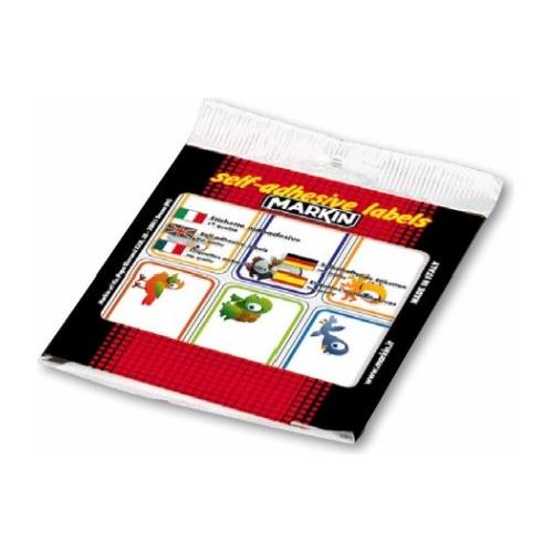 Set etichette adesive per libri e quaderni (70x37mm) 5 ff da 6 pz MARKIN Fantasy X10046 2