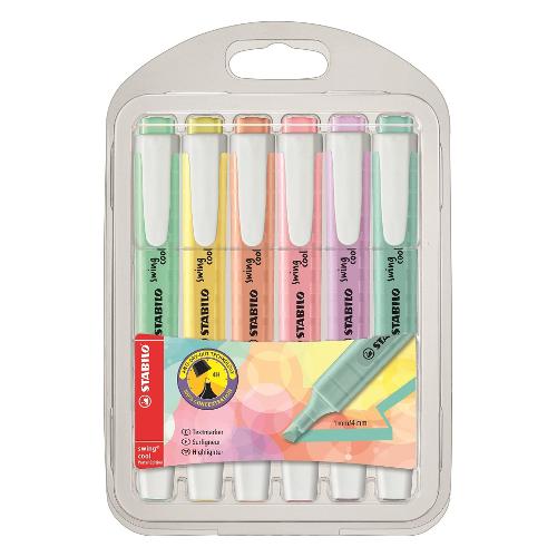 Set evidenziatori SWING Penna Colori pastel assortiti 275 6 08 Astuccio 6 pz