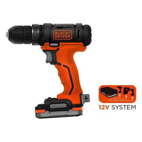 Trapano avvitatore 1 batteria 12V 1,5Ah BDCDD12S1