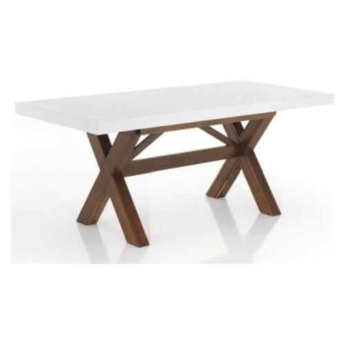 OLD M Tavolo allungabile JOLLY Bianco e Noce scuro 3340