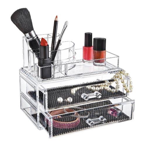Ordina trucchi con 2 cassettini ULTRA STORAGE Trasparente (18,8x12,7x15,7 cm) 911530