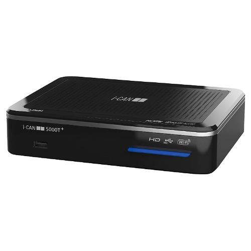 Decoder i-CAN 5000T+ con Wi-Fi 10bit HEVC Black I CAN5000T