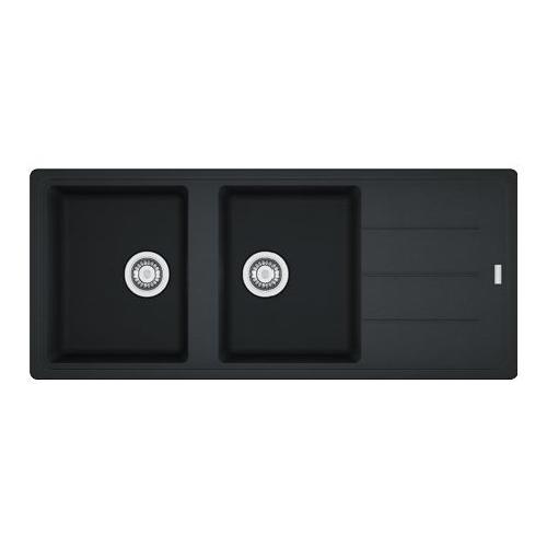 Lavello 2 vasche (116x50cm) Bfg 621 BOSTON Nero Opaco 114 0276 591