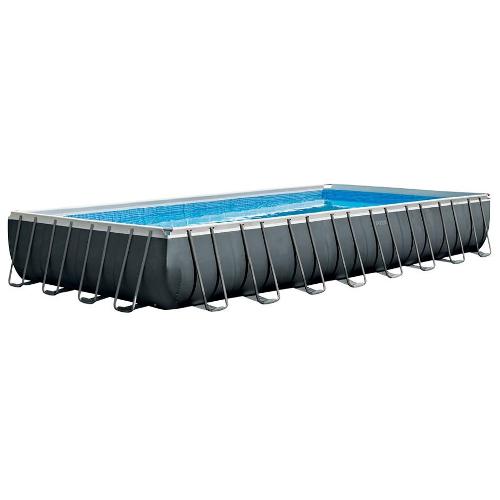 Piscina con pompa a sabbia (975x488x132cm) per 6 persone ULTRA FRAME Grigio 26374