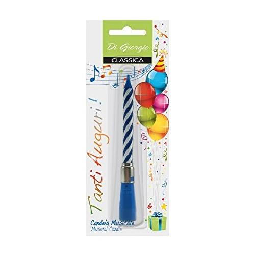 Candela compleanno Musicale (12,5cm) Celeste 711 05