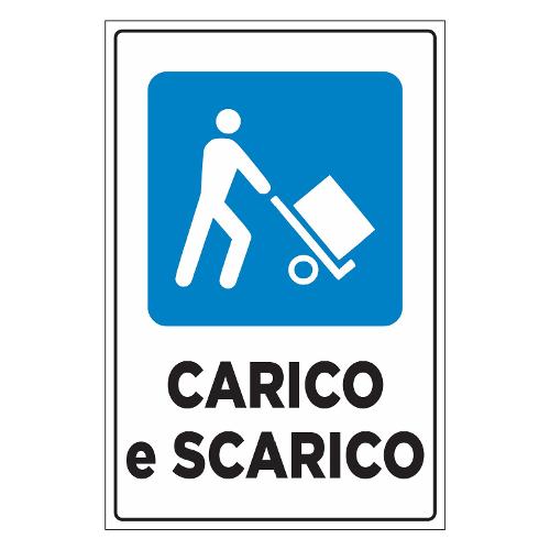 Cartello segnaletico riservato per carico e scarico (20x30 cm) 0085814 00