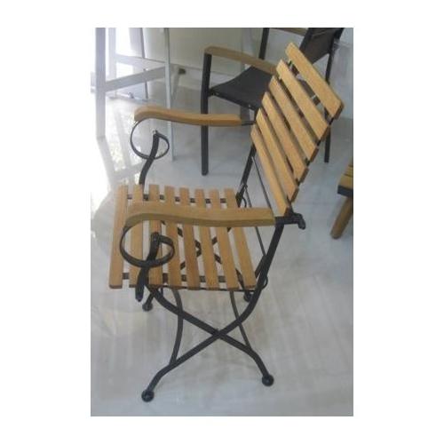 Sedia con braccioli acciaio, legno COLONIA Colonia Legno DT CH123