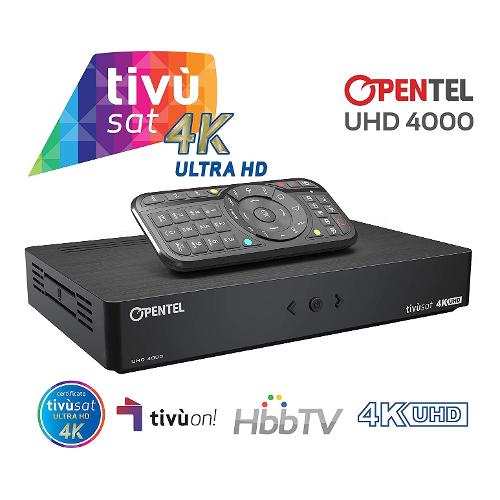 Decoder TIVUSAT tivùsat UHD 4000 TVS e HbbTV Black UHD4000TVS