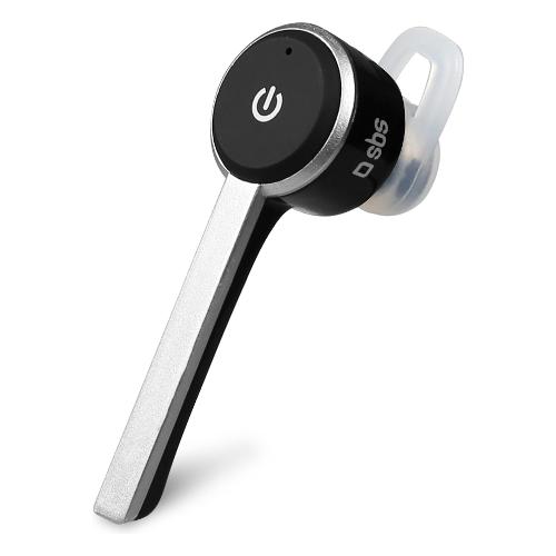 Auricolari microfono bluetooth MULTIPOINT Earset Nero e Argento TEEARSETBT200K