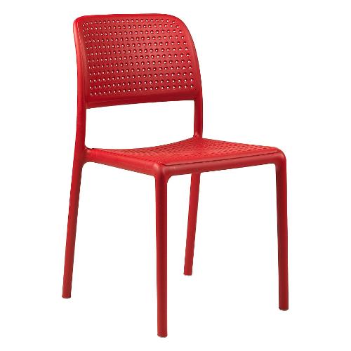 Sedia da esterno polipropilene BORA Bistrot Rosso 40243 07 000 06