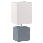 Lampada da tavolo  Mataro 130 x 130 x 300 mm - base 105x85 mm No 1x40 W E14 Grigio  Collezione Basic Shelf