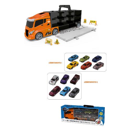 Camion Bisarca con 6 Auto e Accessori (40cm) SILVER WHEEL 41401