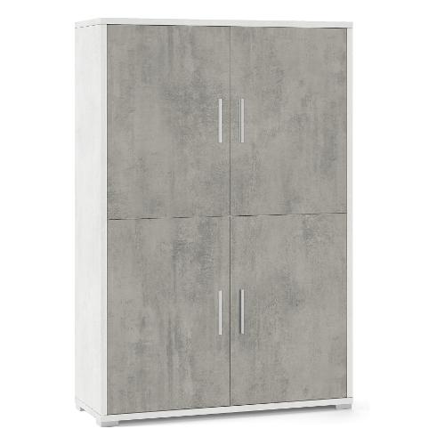 DOUBLE Db834k Base Ossido bianco e Cemento (110cm) Mobile KIT