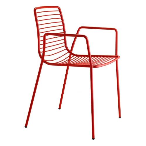 Sedia con braccioli acciaio SUMMER Mattone 2520 VM